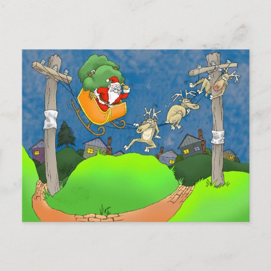 サンタつると出かけてるよ。 シーズンポストカード (正面)