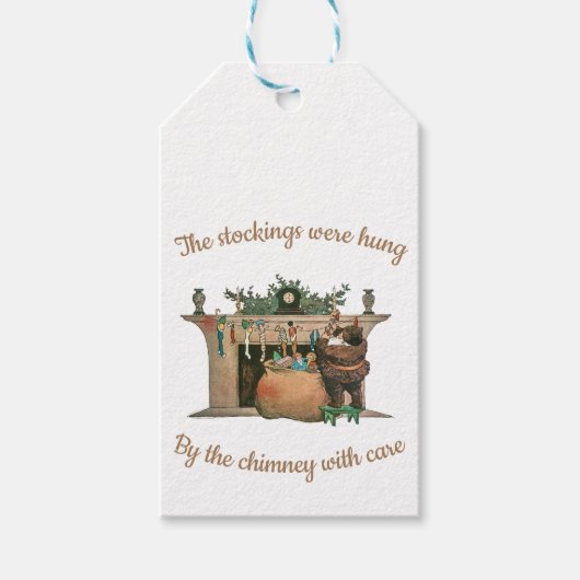 サンタつるストッキングクリスマスギフトタグ ギフトタグ (正面)