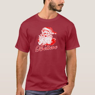 サンタで信じて下さい Tシャツ