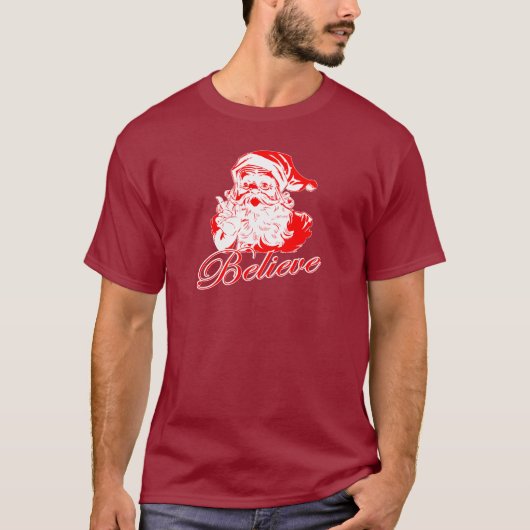 サンタで信じて下さい Tシャツ (正面)