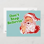 サンタで信じることを止めないで下さい シーズンポストカード (正面/裏面)