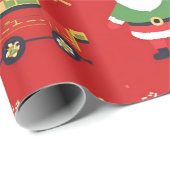 サンタとおもちゃの子供用クリスマス 30×183cm ラッピングペーパー (ロールコーナー)