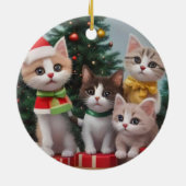 サンタとその小妖精や小人 セラミックオーナメント (裏面)