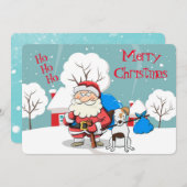 サンタとその犬 シーズンカード (正面/裏面)