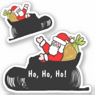 サンタとそりのクリスマス シール