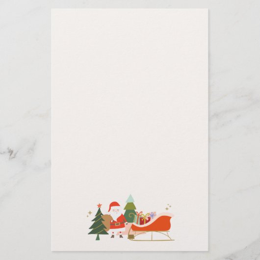 サンタとそりのクリスマス 便箋 (正面)