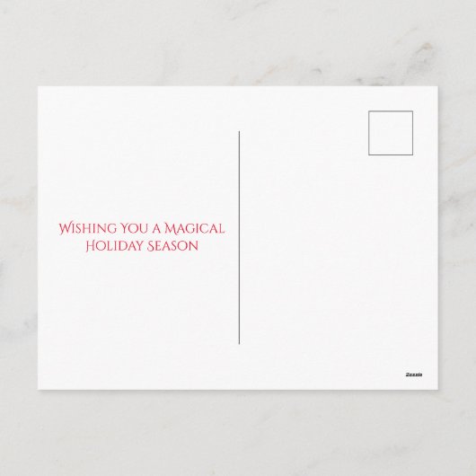 サンタとそりのメリークリスマスの人魚 シーズンポストカード (裏面)