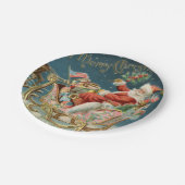 サンタとそりは小さい ペーパープレート (アングル)