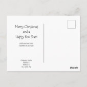 サンタとそりを夜空に ポストカード (裏面)