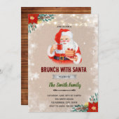 サンタとのクリスマス・ブランチへの招待 招待状 (正面/裏面)