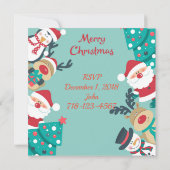 サンタとのクリスマス 招待状 (裏面)