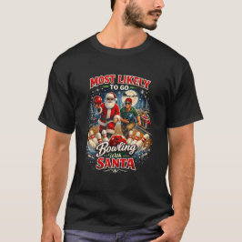 サンタとのボウリング Tシャツ