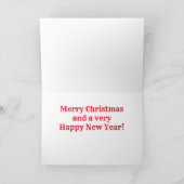 サンタとのヴィンテージカー クリスマスカード カード (内部)