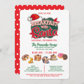 サンタとの朝食と写真 招待状 (正面/裏面)
