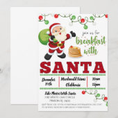 サンタとの朝食の招待状 招待状 (正面/裏面)