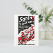 サンタとアイスクリームバニー葉書 シーズンポストカード (スタンド正面)