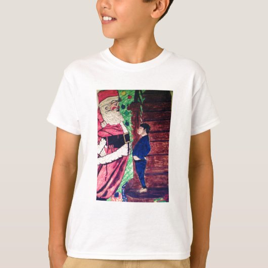 サンタとアイ子供のTシャツ Tシャツ (正面)
