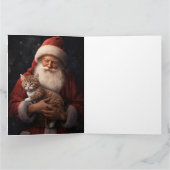 サンタとアビシニアン猫フェスティバルクリスマス カード (内部)