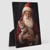 サンタとアビシニアン猫フェスティバルクリスマス フォトプラーク (側面)