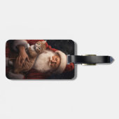 サンタとアビシニアン猫フェスティバルクリスマス ラゲッジタグ (裏面横)