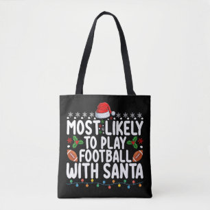 サンタとアメフトをする確率No.1 クリスマス トートバッグ