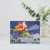 サンタとアリゲーター ポストカード (スタンド正面)