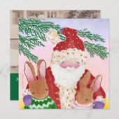 サンタとウサギのフォトカード シーズンカード (正面/裏面)