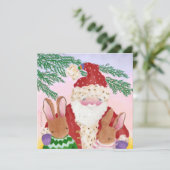 サンタとウサギのフォトカード シーズンカード (スタンド正面)