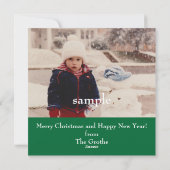 サンタとウサギのフォトカード シーズンカード (裏面)