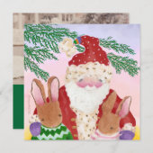 サンタとウサギのフォトカード シーズンカード (正面/裏面)