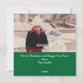 サンタとウサギのフォトカード シーズンカード (裏面)