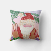 サンタとウサギの枕 クッション (裏面)