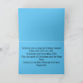 サンタとウミガメのグリーティングカード サンキューカード (内部)