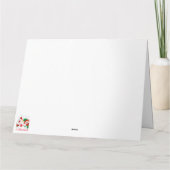 サンタとエルフのクリスマスキャラクターが親指を上げるカード カード (裏面)