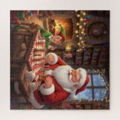 サンタとエルフのチェスゲーム クリスマス ジグソーパズル (横)