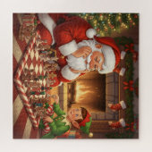 サンタとエルフのチェスゲーム クリスマス ジグソーパズル (横)
