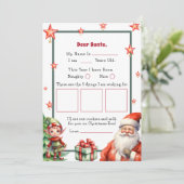 サンタとエルフへのクリスマスお手紙セット 招待状 (スタンド正面)