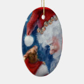 サンタとオランウタンクリスマス セラミックオーナメント (右)