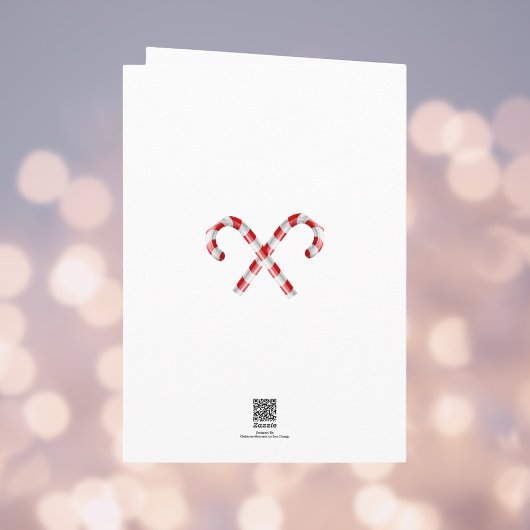 サンタとキャンディーケーンのスノーグローブ - 願いが叶う カード