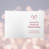 サンタとキャンディーケーンのスノーグローブ - 願いが叶う カード