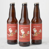 サンタとクラウス嬉しいクリスマス ビールラベル (ボトル)