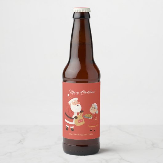 サンタとクラウス嬉しいクリスマス ビールラベル (正面)