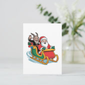 サンタとクランプスエビルダーククリスマスホラークリスマス シーズンポストカード (スタンド正面)