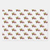 サンタとクリスマスツリー ラッピングペーパーシート (正面2)