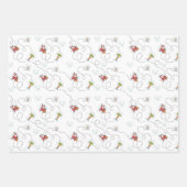 サンタとクリスマスツリー ラッピングペーパーシート (正面)