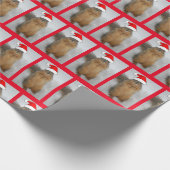 サンタとクリスマスリス ラッピングペーパー (角)