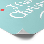 サンタとクリスマス，トナカイ，ジンジャーブレッドマン ポスター (角)