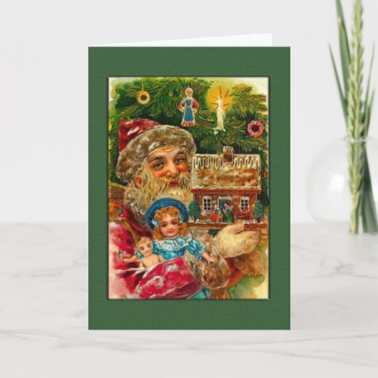 サンタとコテージの挨拶 シーズンカード (正面)