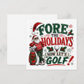 サンタとゴルフのクリスマス Let's Golf 招待状 (正面/裏面)