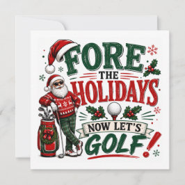 サンタとゴルフのクリスマス Let's Golf 招待状